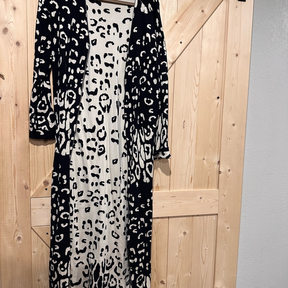 Buddy Love Black and White Leopard Cardigan